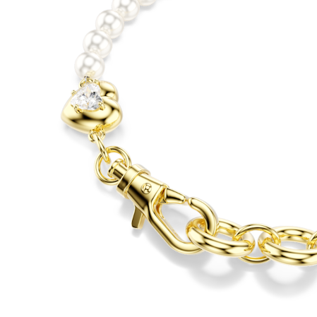 Resim Idyllia Bileklik, Kristal inci, Beyaz, Altın rengi kaplama