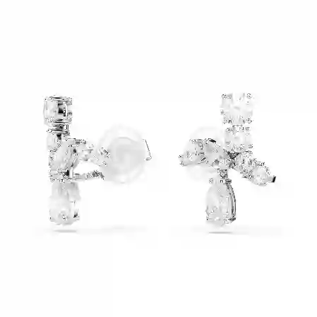 Resim Matrix Klipsli Küpeler, Karışık kesimler, Beyaz, Rodyum kaplama