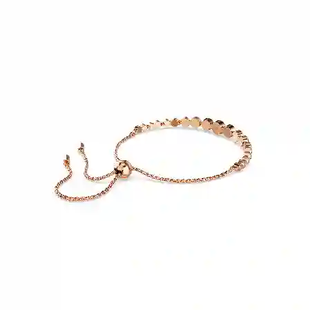 Resim Imber Tennis bileklik, Karışık yuvarlak kesimler, Pembe, Pembe altın rengi kaplama