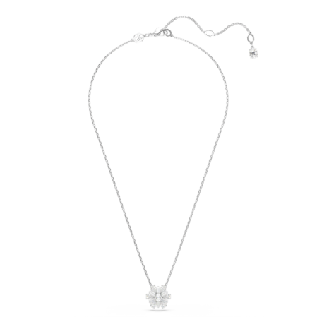 Resim Idyllia Kolye, Karışık kesimler, Kar tanesi, Beyaz, Rodyum kaplama