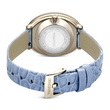 Resim Imber Saat, İsviçre Üretimi, Deri kayış, Mavi, Şampanya altın rengi yüzey