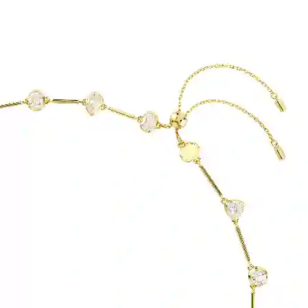 Resim Imber Tennis kolye, Mıknatıslı kapama mekanizması, Karışık kesimler, Beyaz, Altın rengi kaplama