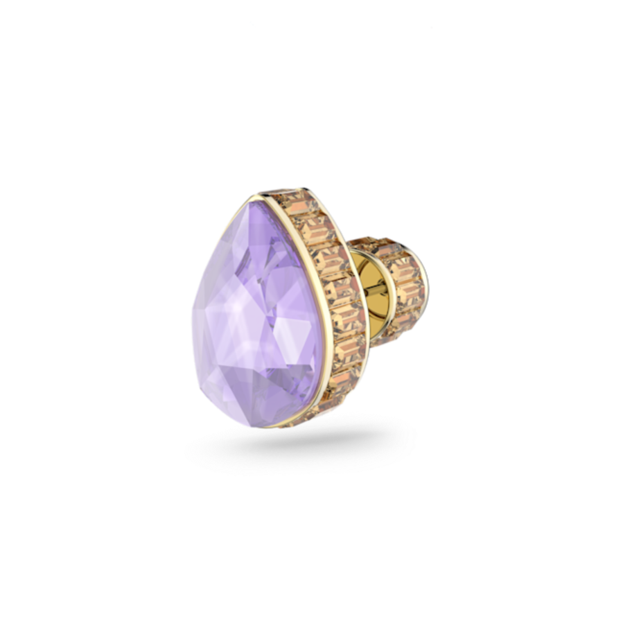 Resim Chroma Çivi küpe, Tekli, Damla kesim, Çok renkli, Altın rengi kaplama