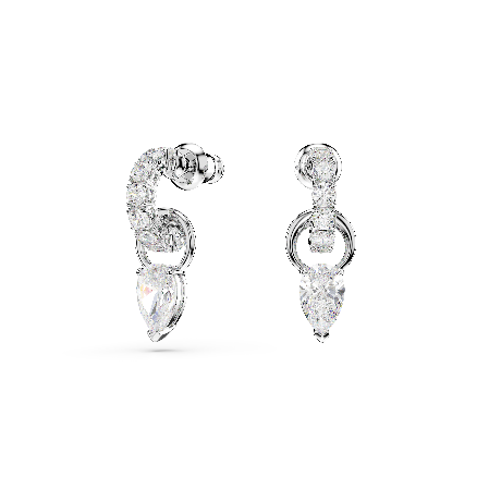 Resim Mesmera Set, Armut kesim, Yuvarlak kesim, Beyaz, Rodyum kaplama