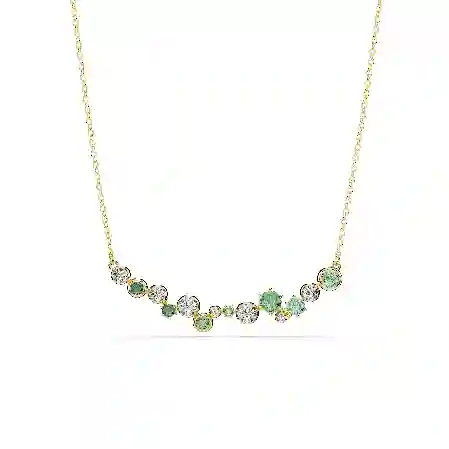 Resim Constella Kolye, Karışık kesimler, Yeşil, Altın rengi kaplama