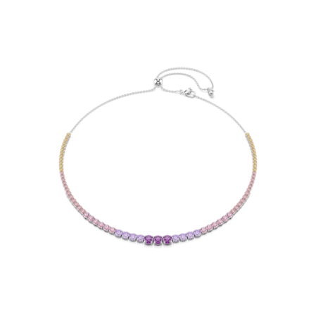 Resim Matrix Tennis kolye, Yuvarlak kesimlerin renk geçişleri, Çok renkli, Rodyum kaplama