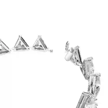 Resim Matrix Tennis bileklik, Üçgen kesim, Beyaz, Rodyum kaplama