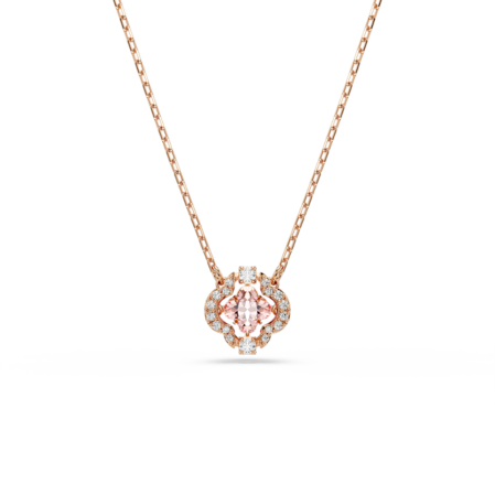 Resim Una Kolye, Yonca, Pembe, Pembe altın rengi kaplama