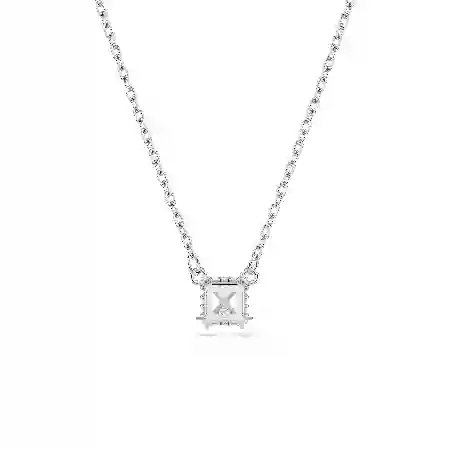 Resim Stilla Attract Kolye, Kare kesim, Beyaz, Rodyum kaplama