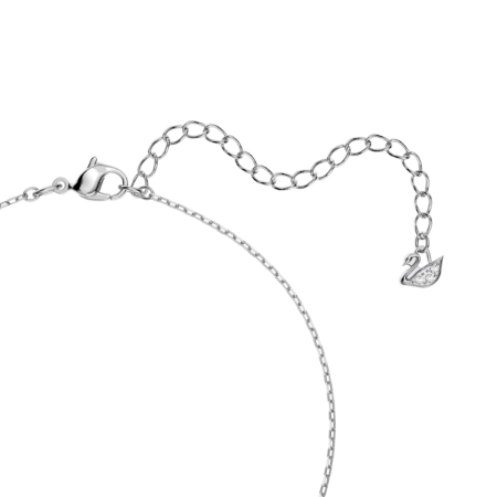 Resim Swarovski Sparkling Dance Kolye, Yuvarlak kesim, Beyaz, Rodyum kaplama