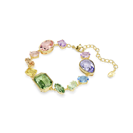 Resim Gema Bileklik, Karışık kesimler, Çok renkli, Altın rengi kaplama
