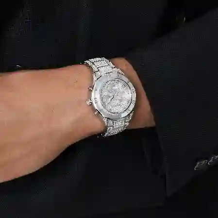 Resim Dextera Lux Saat, İsviçre Üretimi, Metal bileklik, Gümüş Rengi, Paslanmaz çelik