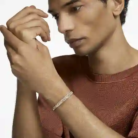 Resim Dextera Bileklik, Sekizgen şekil, Beyaz, Altın rengi kaplama