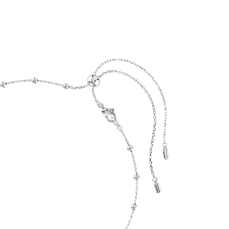 Resim Una Angelic Kolye, Yuvarlak kesim, Çift taraflı motifler, Beyaz, Rodyum kaplama