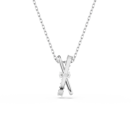 Resim Hyperbola Kolye, Karışık kesimler, Sarmal, Beyaz, Rodyum kaplama