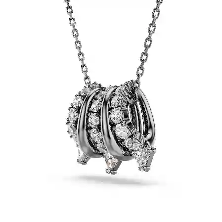 Resim Sublima Kolye, Beyaz, Rutenyum kaplama