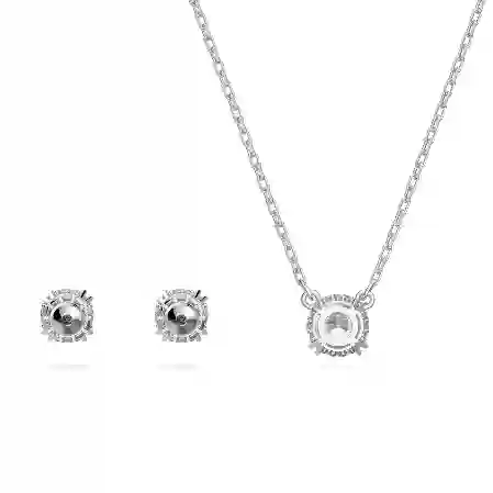 Resim Constella Set, Yuvarlak kesim, Beyaz, Rodyum kaplama