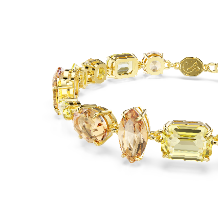 Resim Gema Bileklik, Karışık kesimler, Sarı, Altın rengi kaplama