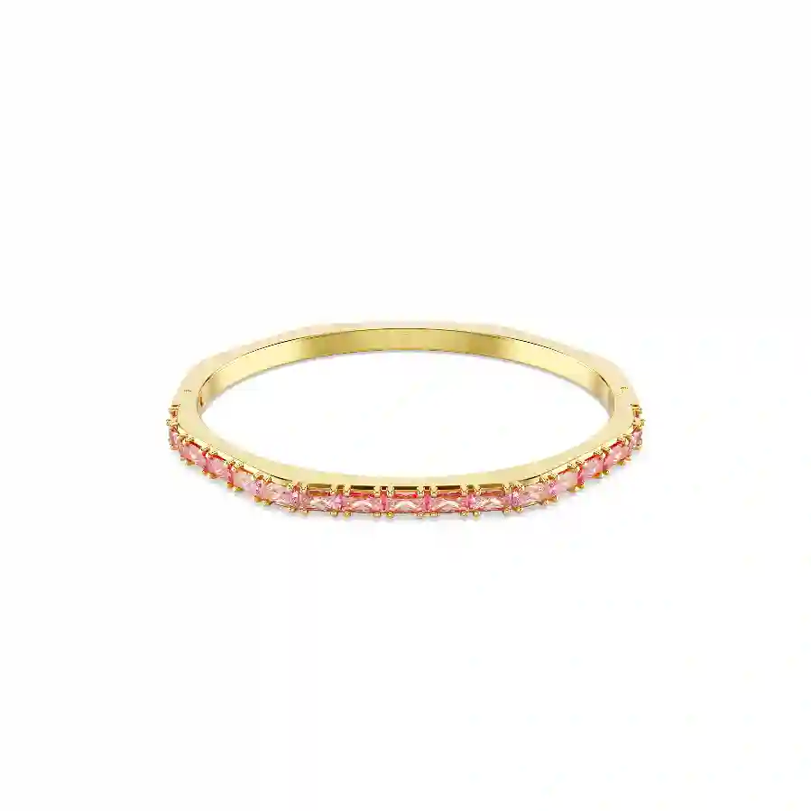 Resim Matrix Bileklik, Baget kesim, Sekizgen şekil, Pembe, Altın rengi kaplama