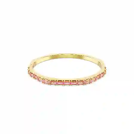 Resim Matrix Bileklik, Baget kesim, Sekizgen şekil, Pembe, Altın rengi kaplama