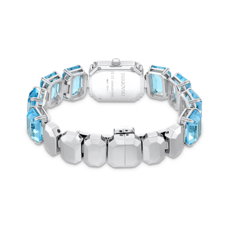 Resim Saat, Sekizgen kesim bileklik, Mavi, Paslanmaz çelik