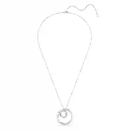 Resim Matrix Kolye, Baget kesim, Beyaz, Rodyum kaplama