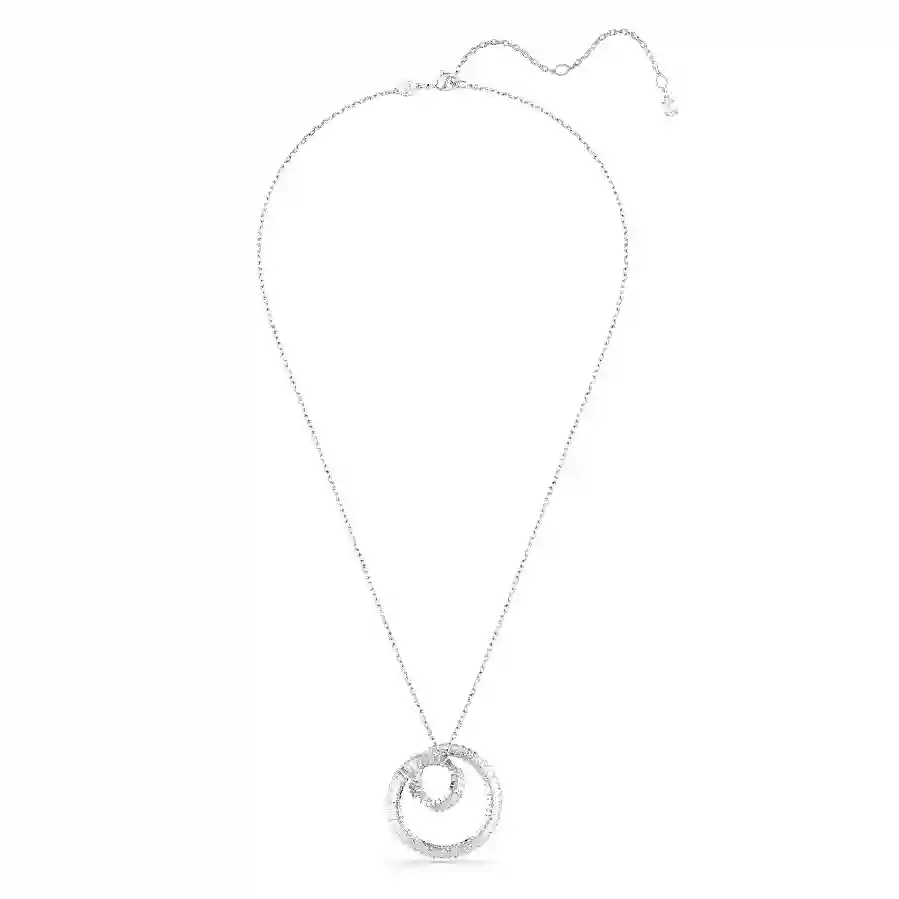 Resim Matrix Kolye, Baget kesim, Beyaz, Rodyum kaplama