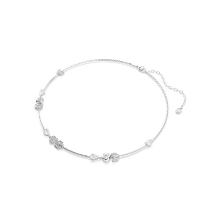 Resim Idyllia Kolye, Oklu kalp, Beyaz, Rodyum kaplama