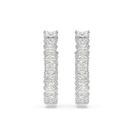 Resim Hyperbola halka küpeler, Infinity, Beyaz, Rodyum kaplama