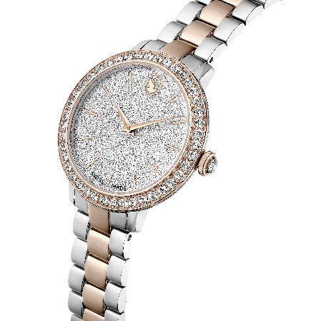 Resim Saat, İsviçre Üretimi, Metal bileklik, Gümüş Rengi, Pembe altın rengi yüzey