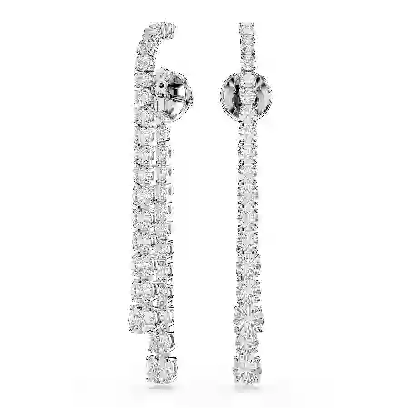 Resim Matrix damla küpeler, Yuvarlak kesimlerin renk geçişleri, Beyaz, Rodyum kaplama