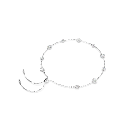 Resim Una Angelic Kolye, Yuvarlak kesim, Çift taraflı motifler, Beyaz, Rodyum kaplama