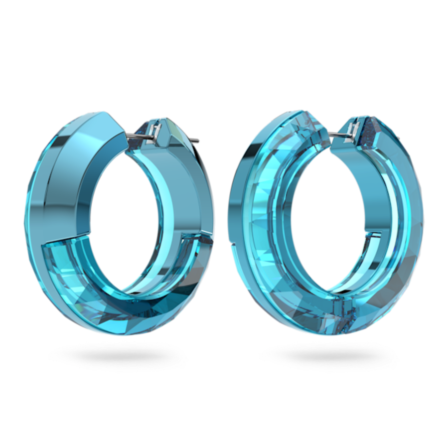 Resim Lucent halka küpeler, Çarpıcı, Sekizgen şekil, Mavi