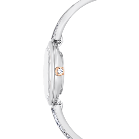 Resim Crystal Rock oval Saat, İsviçre Üretimi, Kristal bileklik, Beyaz, Paslanmaz çelik