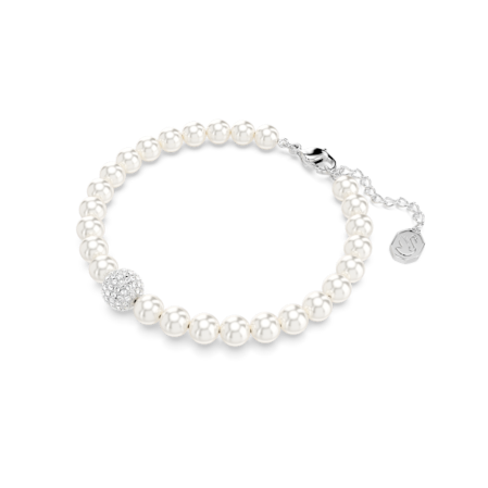 Resim Swarovski Remix Collection Strand, Kristal inci, Beyaz, Rodyum kaplama