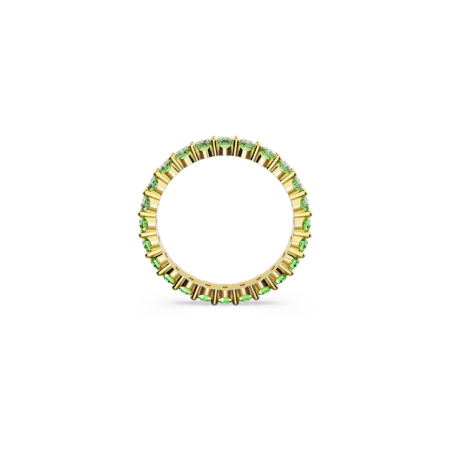 Resim Matrix Yüzük, Yuvarlak kesim, Yeşil, Altın rengi kaplama