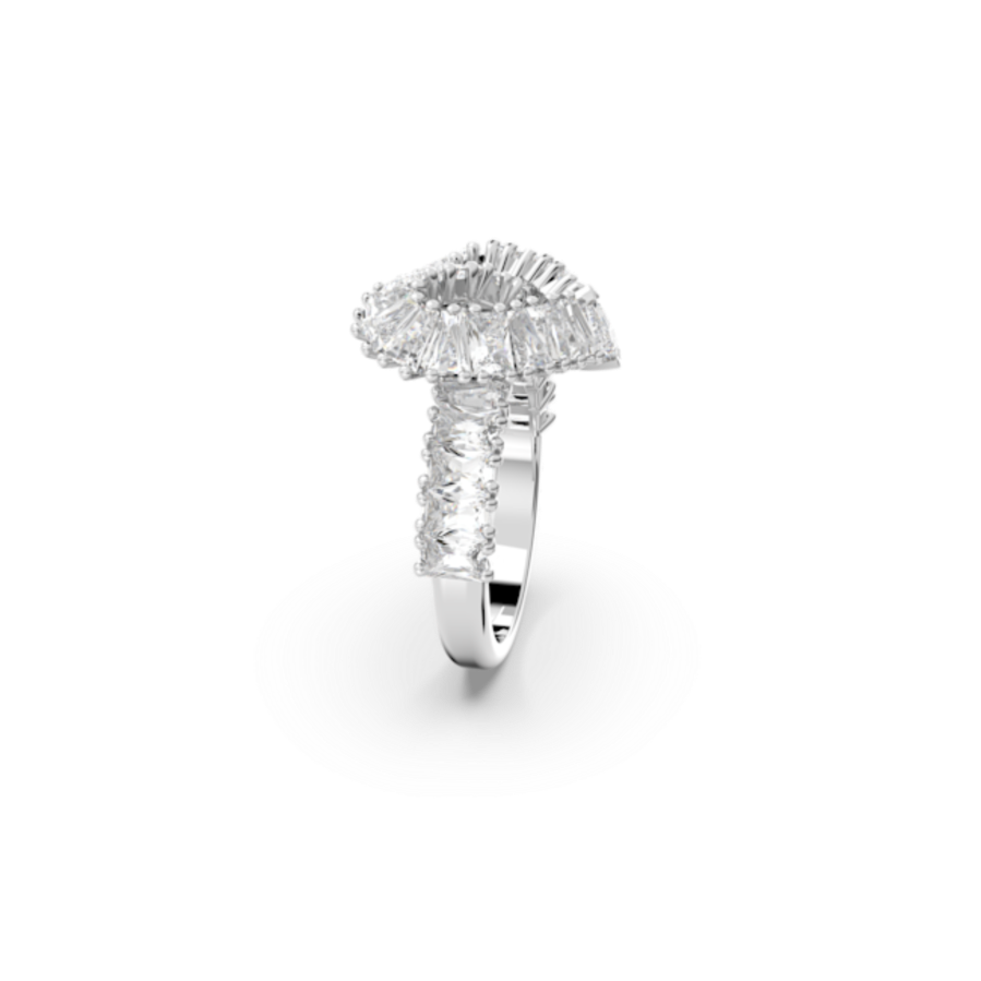 Resim Matrix Yüzük, Karışık kesimler, Kalp, Beyaz, Rodyum kaplama