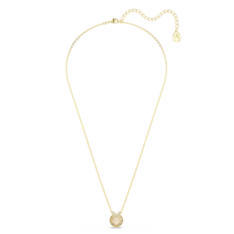 Resim Bella V Kolye, Yuvarlak kesim, Altın Rengi, Altın rengi kaplama