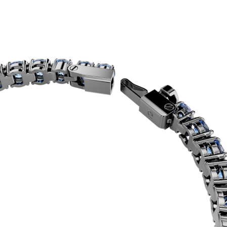 Resim Matrix Tennis bileklik, Yuvarlak kesim, Mavi, Rutenyum kaplama