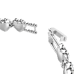 Resim Ariana Grande x Swarovski Tennis bileklik, Karışık kesimler, Kalp, Beyaz, Rodyum kaplama