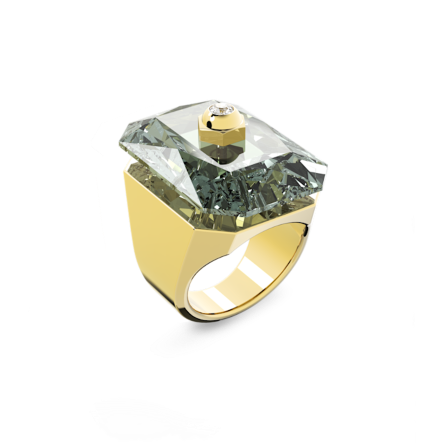 Resim Numina Kokteyl Yüzüğü, Sekizgen kesim, Gri, Altın rengi kaplama