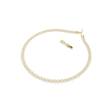 Resim Una Angelic Kolye, Yuvarlak kesim, Küçük, Beyaz, Altın rengi kaplama