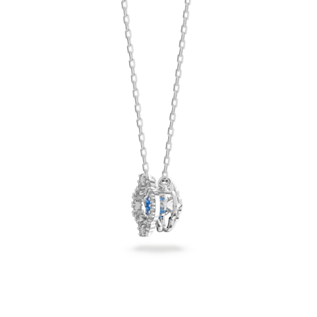 Resim Una Kolye, Yonca, Mavi, Rodyum kaplama