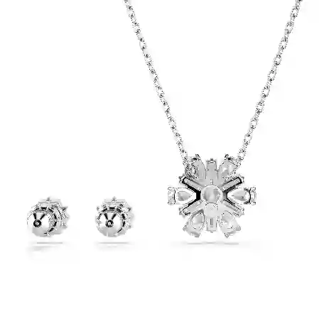 Resim Idyllia Set, Karışık kesimler, Kar tanesi, Beyaz, Rodyum kaplama