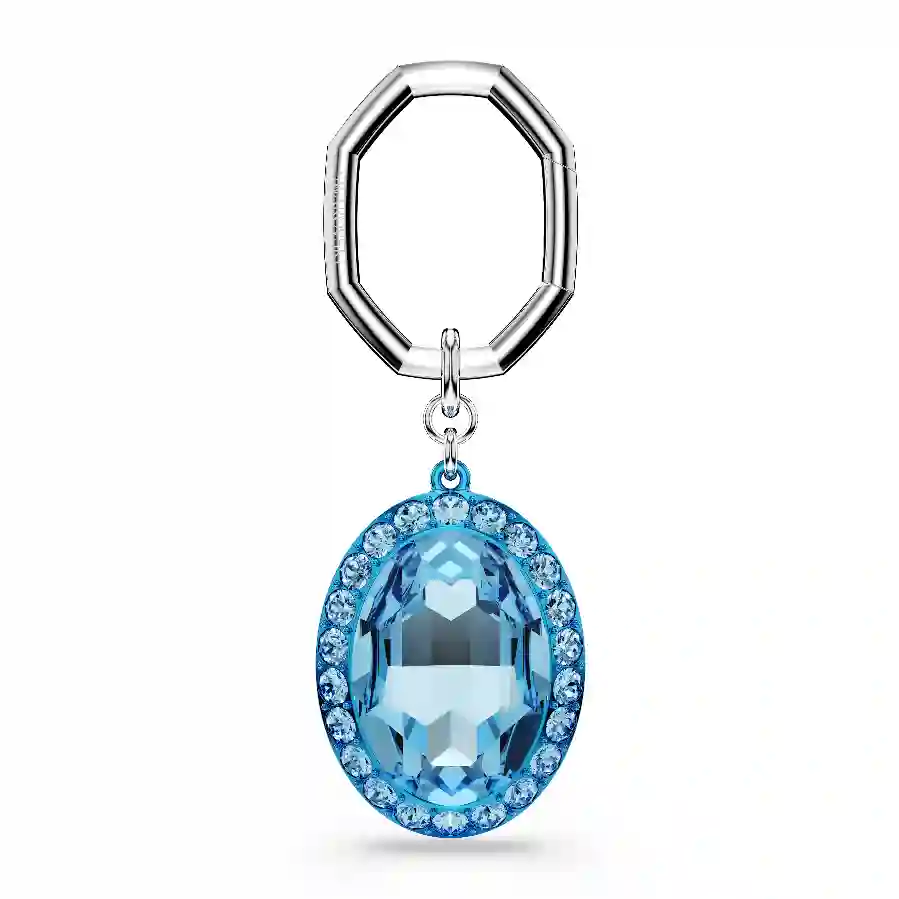 Resim Anahtarlık, Oval kesim, Mavi, Karışık metal yüzey