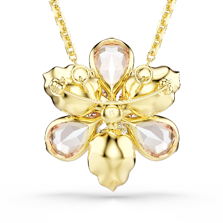 Resim Idyllia Kolye ve broş, Karışık kesimler, Çiçek, Çok renkli, Altın rengi kaplama