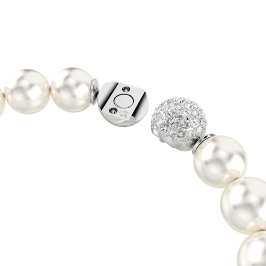 Resim Matrix Bileklik, Kristal inci, Beyaz, Rodyum kaplama