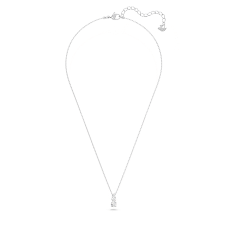 Resim Attract Trilogy Kolye, Yuvarlak kesim, Beyaz, Rodyum kaplama