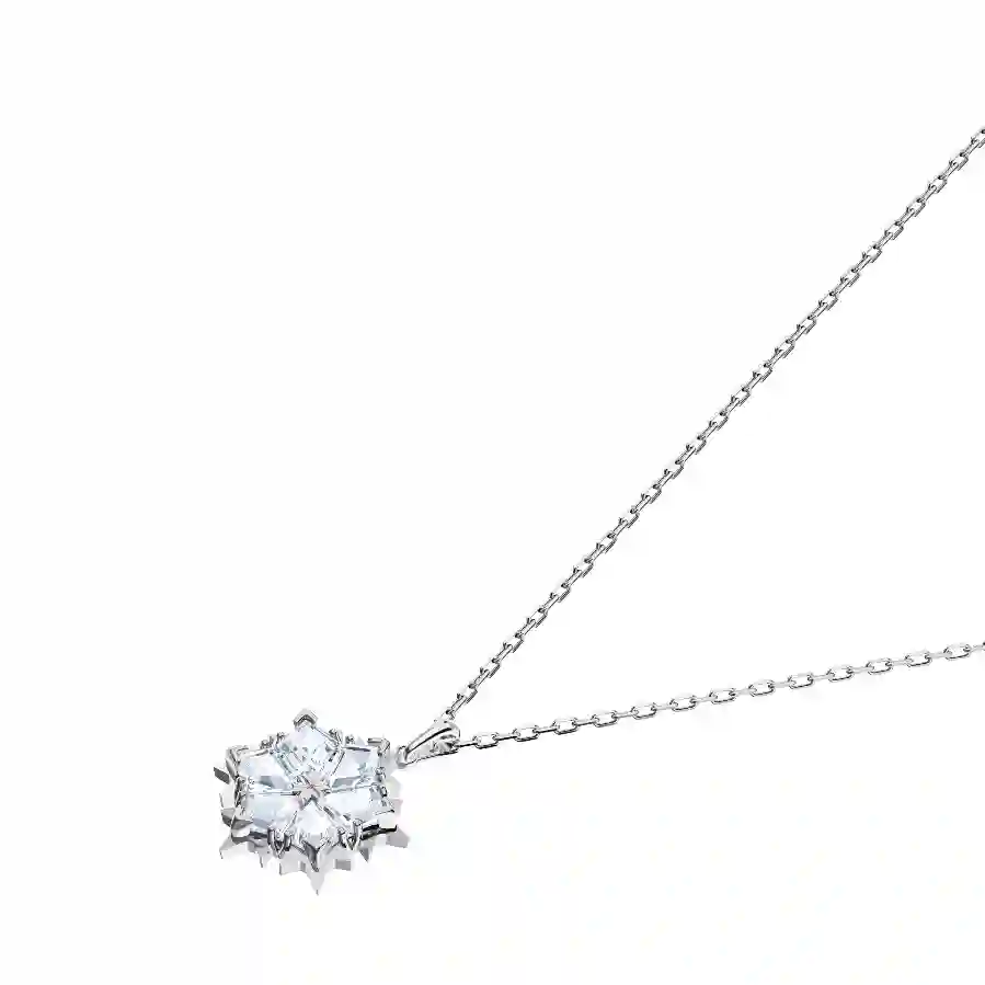 Resim Magic Kolye, Kar tanesi, Beyaz, Rodyum kaplama