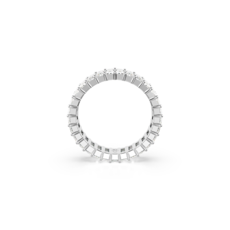 Resim Matrix Yüzük, Baget kesim, Beyaz, Rodyum kaplama